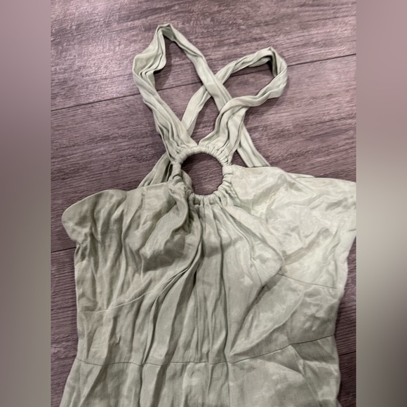Topshop Light Green Halter Maxi Dress - Picture 11 of 13